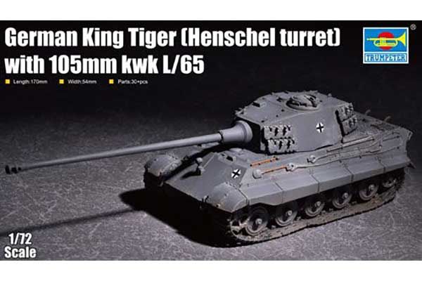 King Tiger (башня Henschel) с 105mm kwk L/65 (TRUMPETER 07160) 1/72