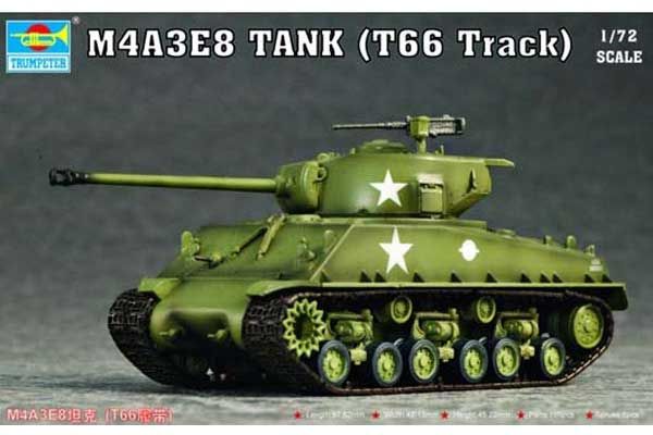 M4A3E8 TANK (T66 Track) (Trumpeter 07225) 1/72