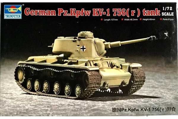German Pz.Kpfw KV-1 756( r ) (Trumpeter 07265) 1/72