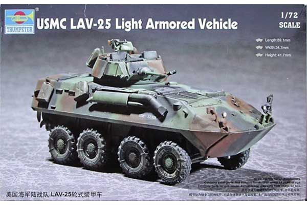 LAV-25 (8X8) легкий бронеавтомобіль США (Trumpeter 07268) 1/72 LAV-25 (8X8) легкий бронеавтомобіль США (Trumpeter 07268) 1/72