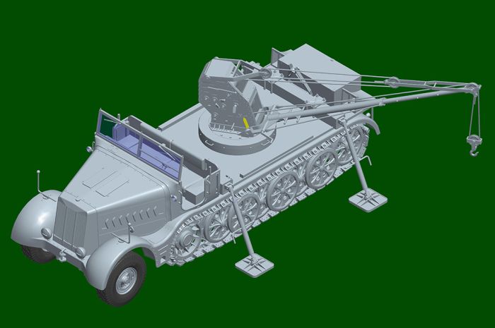 Schwerer Zugkraftwagen 18 t with 6 t Billstein-Crane, Sd.Kfz.9/1 (Trumpeter 09576) 1/35 Schwerer Zugkraftwagen 18 t with 6 t Billstein-Crane, Sd.Kfz.9/1 (Trumpeter 09576) 1/35