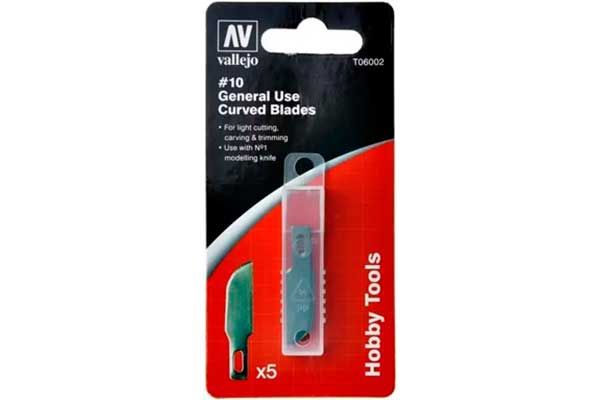 Закруглені леза №10 Vallejo T06002 (5 штук) Закруглені леза №10 Vallejo T06002 (5 штук)