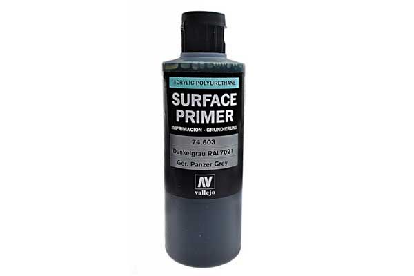 Акрил-полиуретановая грунтовка: German Panzer Grey RAL 7021 200 мл (Vallejo 74603)