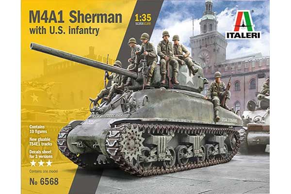 M4A1 SHERMAN з піхотою США (ITALERI 6568) 1/35 M4A1 SHERMAN з піхотою США (ITALERI 6568) 1/35