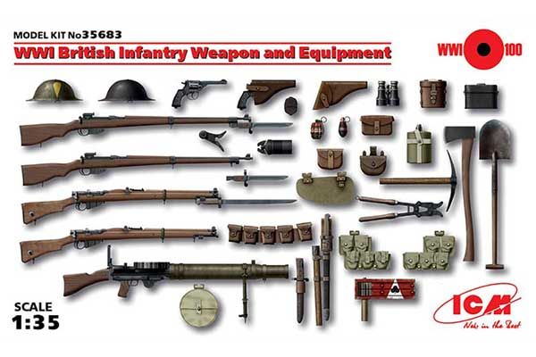 Зброя та спорядження піхоти Великобританії 1СВ (ICM 35683) 1/35 Зброя та спорядження піхоти Великобританії 1СВ (ICM 35683) 1/35